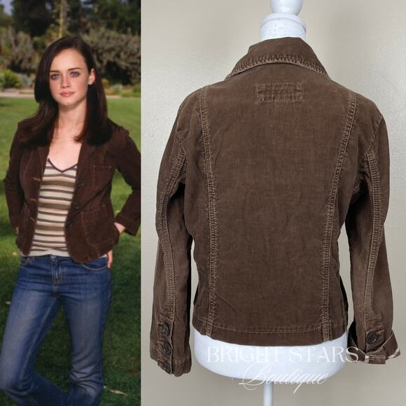 Rare Brown Corduroy Jacket ASO Rory Gilmore Girls Y2K Early 2000 Vintage Classic - Picture 4 of 14